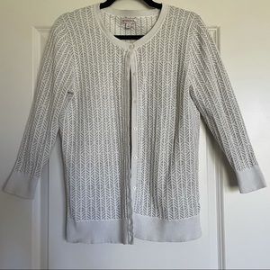 Merona light gray cardigan - large